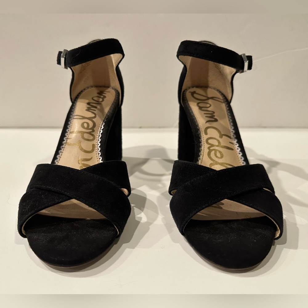 Sam Edelman Black Suede Heels Size 6.5